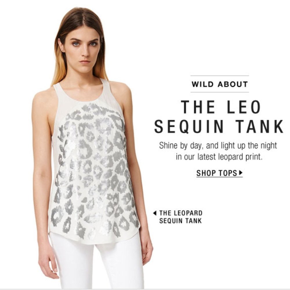Rebecca Taylor Leo Silk Sequin Sleeveless Top, NWT